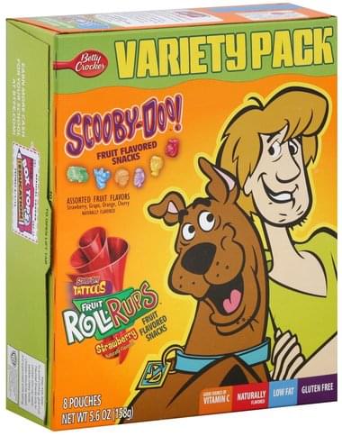 Betty Crocker Fruit Roll-Rups, Scooby-Doo!, Variety Pack Fruit Flavored ...