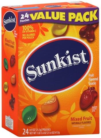 sunkist flavored snacks innit