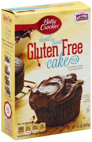 Betty Crocker Gluten Free, Devil's Food Cake Mix - 15 oz, Nutrition ...