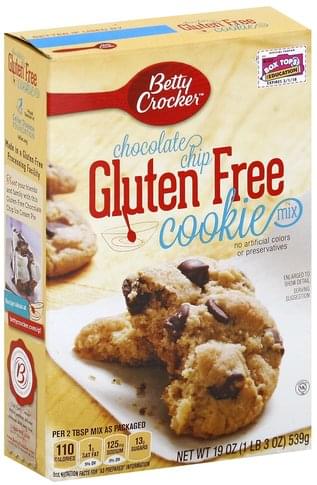 Betty Crocker Gluten Free, Chocolate Chip Cookie Mix - 19 oz, Nutrition ...