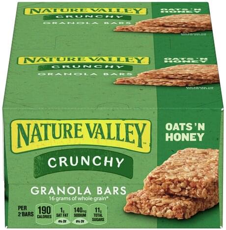 Nature Valley Oats N Honey Crunchy Granola Bars 18 Ea Nutrition Information Innit