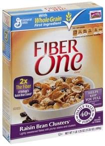 Fiber One Raisin Bran Clusters Cereal - 17.25 oz, Nutrition Information ...