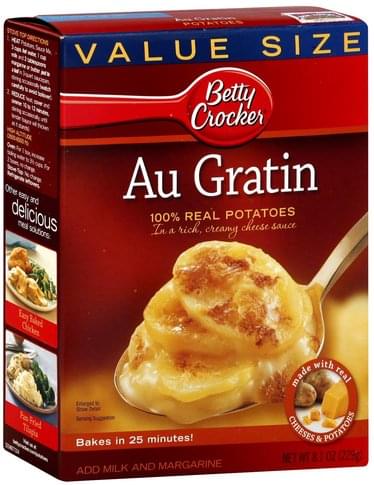 Betty Crocker Au Gratin Potatoes - 8.1 oz, Nutrition Information | Innit