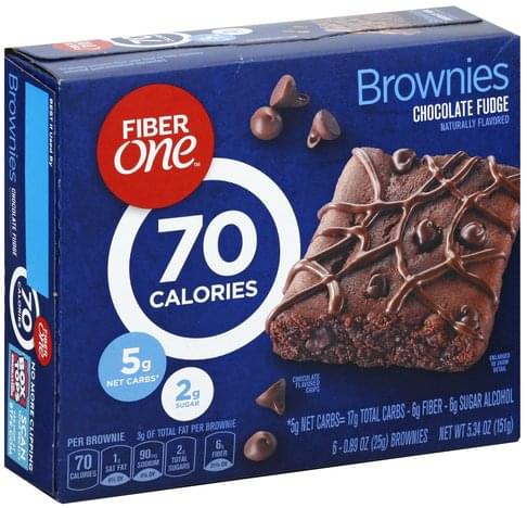 Fiber One Chocolate Fudge Brownies - 6 ea, Nutrition Information | Innit