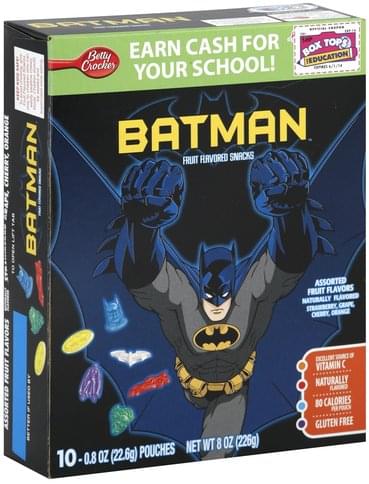 Betty Crocker Batman, Assorted Fruit Flavors Fruit Flavored Snacks - 10 ...