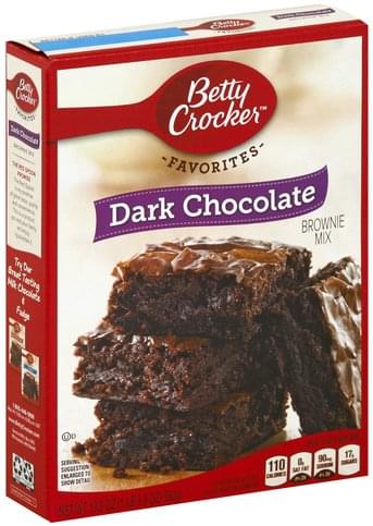 Betty Crocker Dark Chocolate Brownie Mix - 19.9 oz, Nutrition ...