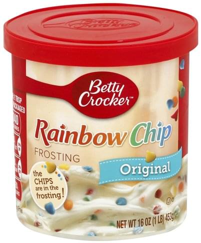 Betty Crocker Rainbow Chip, Original Frosting - 16 oz, Nutrition ...