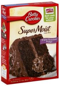 Betty Crocker Triple Chocolate Fudge Cake Mix - 18.4 oz, Nutrition ...