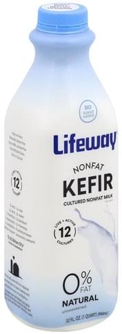 Lifeway Nonfat, Unsweetened Kefir - 32 Oz, Nutrition Information | Innit