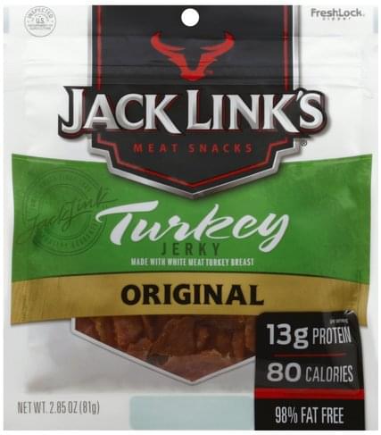 Jack Links Original Turkey Jerky - 2.85 oz, Nutrition Information | Innit