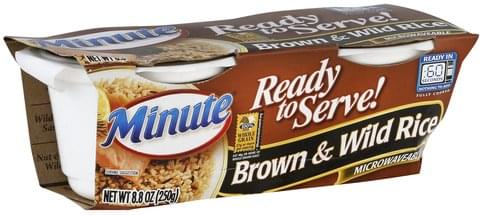 Minute Microwaveable Brown & Wild Rice - 8.8 oz, Nutrition Information ...