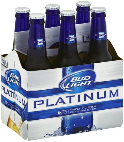 Bud Light Platinum Beer - 6 ea, Nutrition Information | Innit