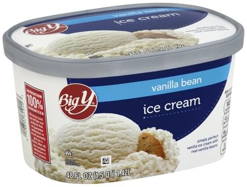 Big Y Vanilla Bean Ice Cream - 48 oz, Nutrition Information | Innit