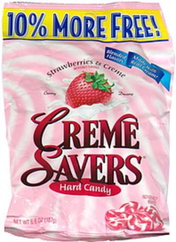 Creme Savers Strawberries & Creme Hard Candy - 6.6 oz, Nutrition