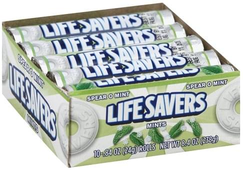 Lifesavers Spear O Mint Mints - 10 ea, Nutrition Information | Innit