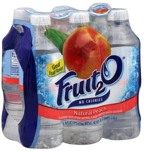 Fruit2o Purified, Natural Peach Water Beverage - 6 Ea, Nutrition 