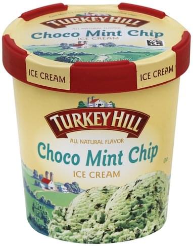 Turkey Hill Choco Mint Chip Ice Cream - 16 oz, Nutrition Information ...