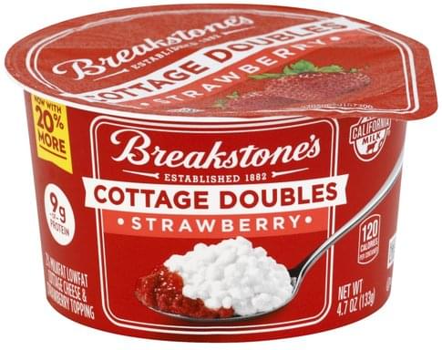 Breakstones 2% Milkfat, Lowfat, Strawberry Cottage Cheese - 4.7 oz ...