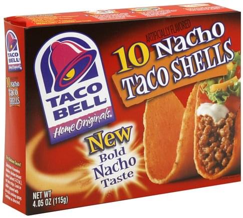 Taco Bell Nacho Taco Shells - 10 ea, Nutrition Information | Innit