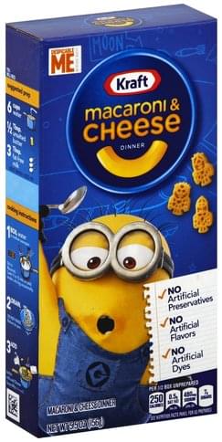 Kraft Despicable Me Macaroni & Cheese Dinner - 5.5 oz, Nutrition ...