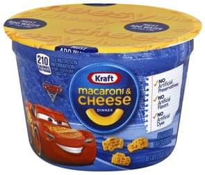 Kraft Disney Pixar Cars 3 Macaroni & Cheese Dinner - 1.9 oz, Nutrition ...