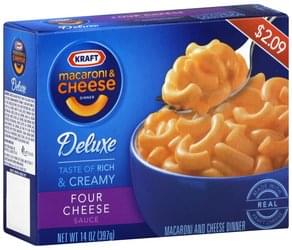 Kraft Deluxe, Four Cheese Sauce Macaroni & Cheese Dinner - 14 oz ...