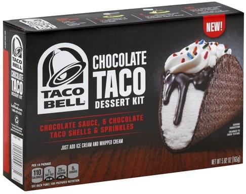 Taco Bell Chocolate Taco Dessert Kit - 5.82 Oz, Nutrition Information ...