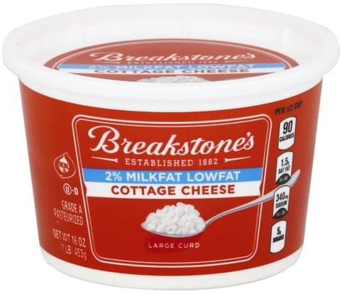 Breakstones Large Curd, 2% Milkfat, Lowfat Cottage Cheese - 16 oz ...