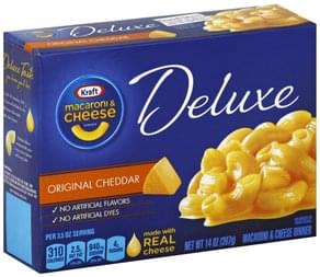 Kraft Original Cheddar, Deluxe Macaroni & Cheese Dinner - 14 oz ...