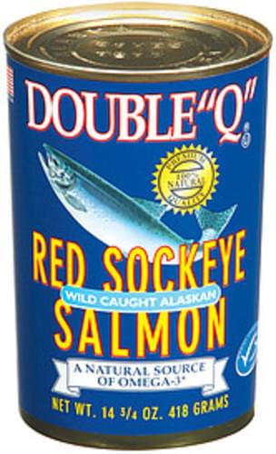 Double "Q" Red Sockeye Wild Caught Alaskan Salmon - 14.75 Oz, Nutrition ...