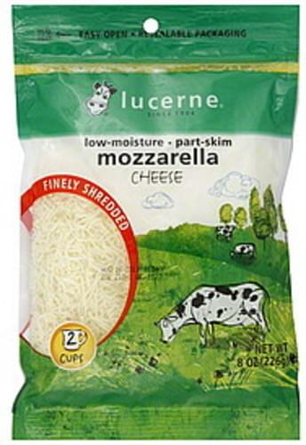 Lucerne Mozzarella, Low-Moisture, Part-Skim Finely Shredded Cheese - 8 ...