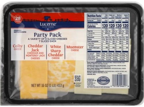 Lucerne Dairy Farms Party Pack Cheese - 16 Oz, Nutrition Information ...