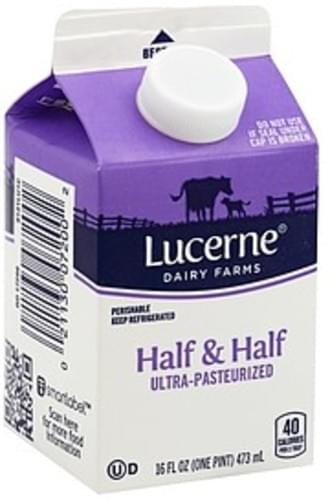 Lucerne Half Half 16 Oz Nutrition Information Innit