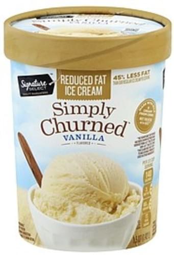 Signature Select Reduced Fat, Vanilla Flavored Ice Cream - 1.5 QT ...