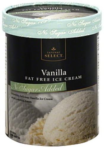 Safeway Select Fat Free Vanilla Ice Cream 175 Qt Nutrition Information Innit 0662