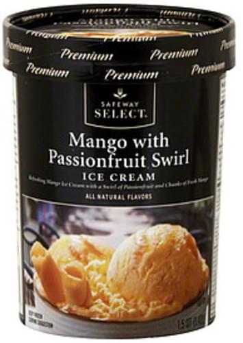 Safeway Select Premium Mango With Passionfruit Swirl Ice Cream 1 5 Qt Nutrition Information Innit