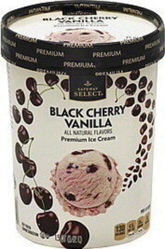 Signature Select With Black Cherry Chunks Cherry And Vanilla Flavored Ice Creams 15 Qt 3942