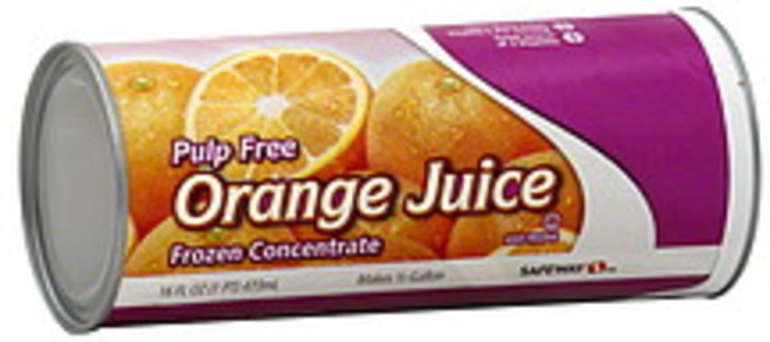 Safeway Pulp Free Orange Juice 16 oz, Nutrition Information Innit