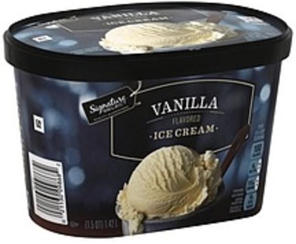 Signature Select Vanilla Flavored Ice Cream - 1.5 QT, Nutrition ...