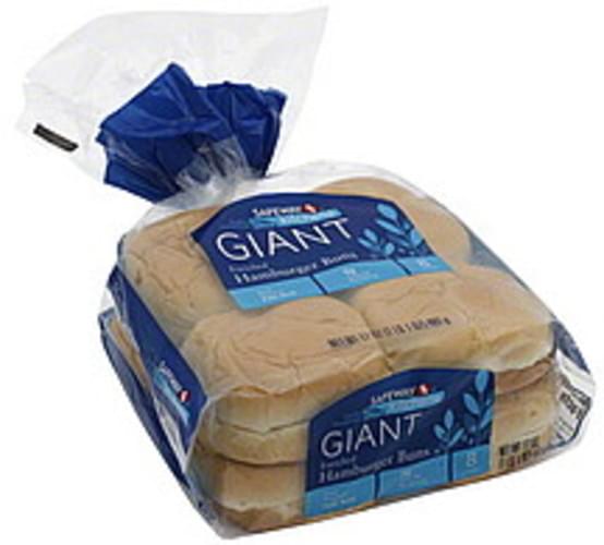 Safeway Enriched, Giant Hamburger Buns 8 ea, Nutrition Information