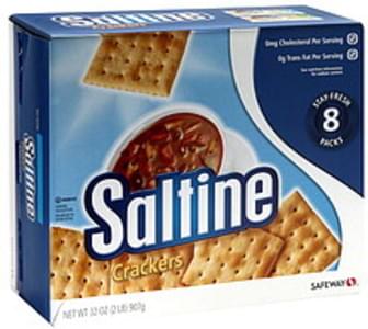 Safeway Saltine Crackers - 8 ea, Nutrition Information | Innit