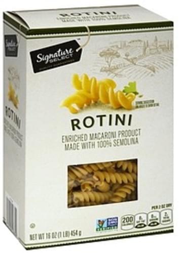 Signature Select Rotini Oz Nutrition Information Innit