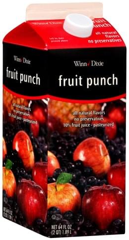 Winn Dixie Fruit Punch - 64 oz, Nutrition Information | Innit