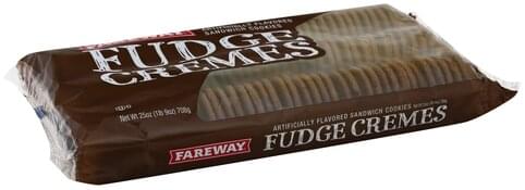 Fareway Fudge Cremes Sandwich Cookies - 25 oz, Nutrition Information ...