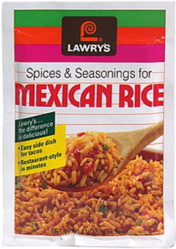 Lawrys Spices And Seasonings For Mexican Rice 141 Oz Nutrition Information Innit 7599