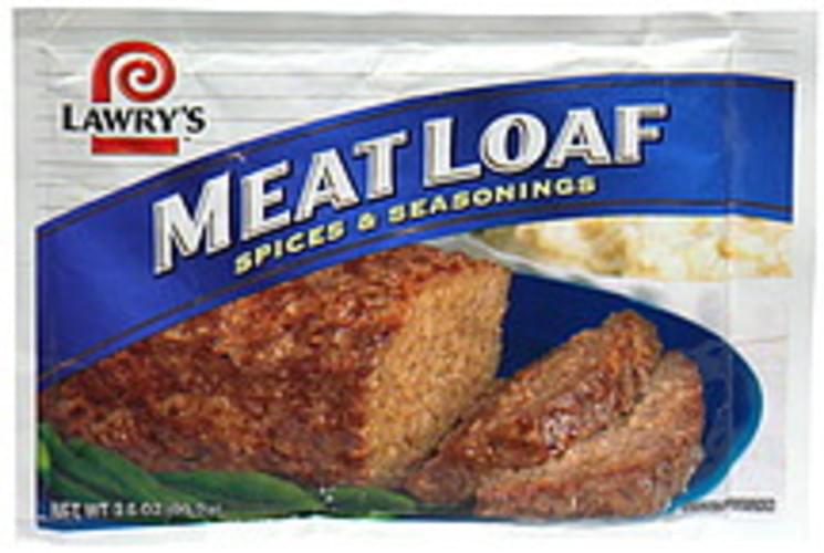 Lawrys Meatloaf Spices & Seasonings 3.5 oz, Nutrition Information Innit