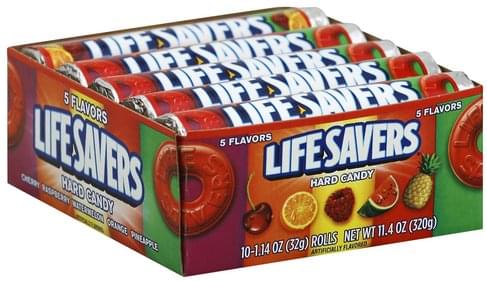 Lifesavers 5 Flavors Hard Candy - 10 ea, Nutrition Information | Innit