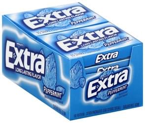 Extra Sugarfree, Peppermint Gum - 10 ea, Nutrition Information | Innit