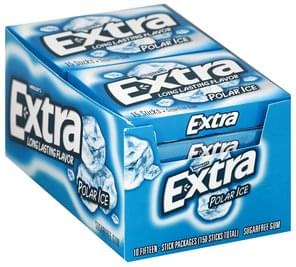 Extra Sugarfree, Polar Ice Gum - 10 ea, Nutrition Information | Innit