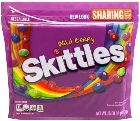 SKITTLES Wild Berry, Sharing Size Bite Size Candies - 15.6 oz ...